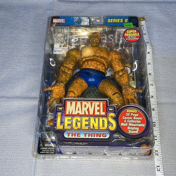 2002 Marvel legends THE THING toy action figure NIP with comic book - Picture 8 of 9